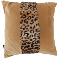 lampart fox faux fur pillowcase brun  cushion cover