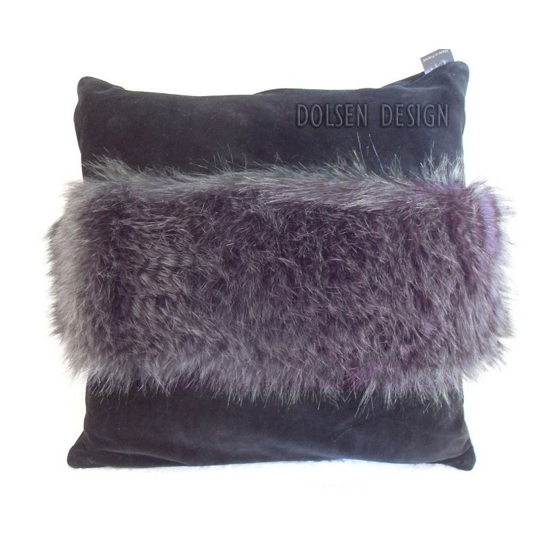 ostrich feathers imitation pillowcase anthracite  cushion cover