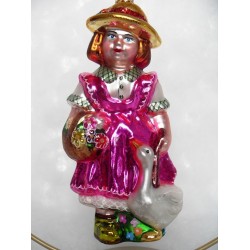 luxury pink girl glass handmade Christmas baubles decorations