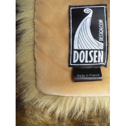 mink faux fur throw blanket brown beige caramel Dolsen Design