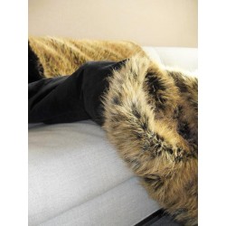 raccoon faux fur throw