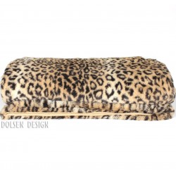 Leopard faux fur blanket