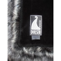 plaid couverture fausse fourrure renard argenté Dolsen Design couleur: gris / argenté