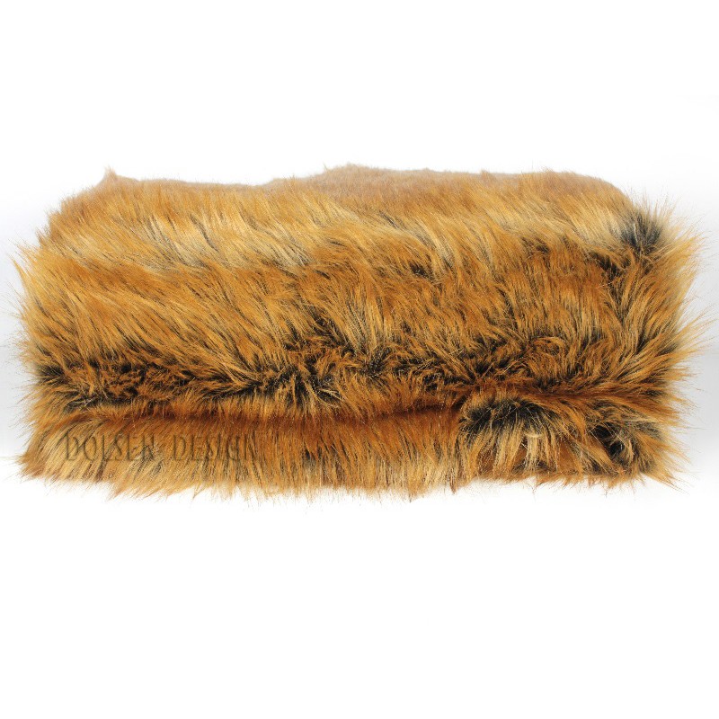 Red fox faux fur throw blanket