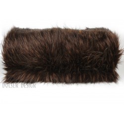 Brown faux fur throw for sofa blanket