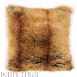 red fox faux fur cushion case 40x40cm