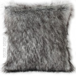 silver fox faux fur cushion case 40x40cm